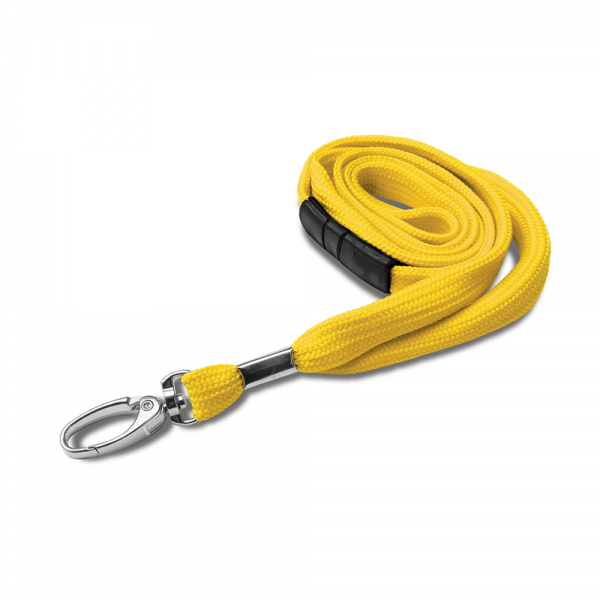Yellow Lanyards with Breakaway and Metal Lobster Clip - Pack of 100