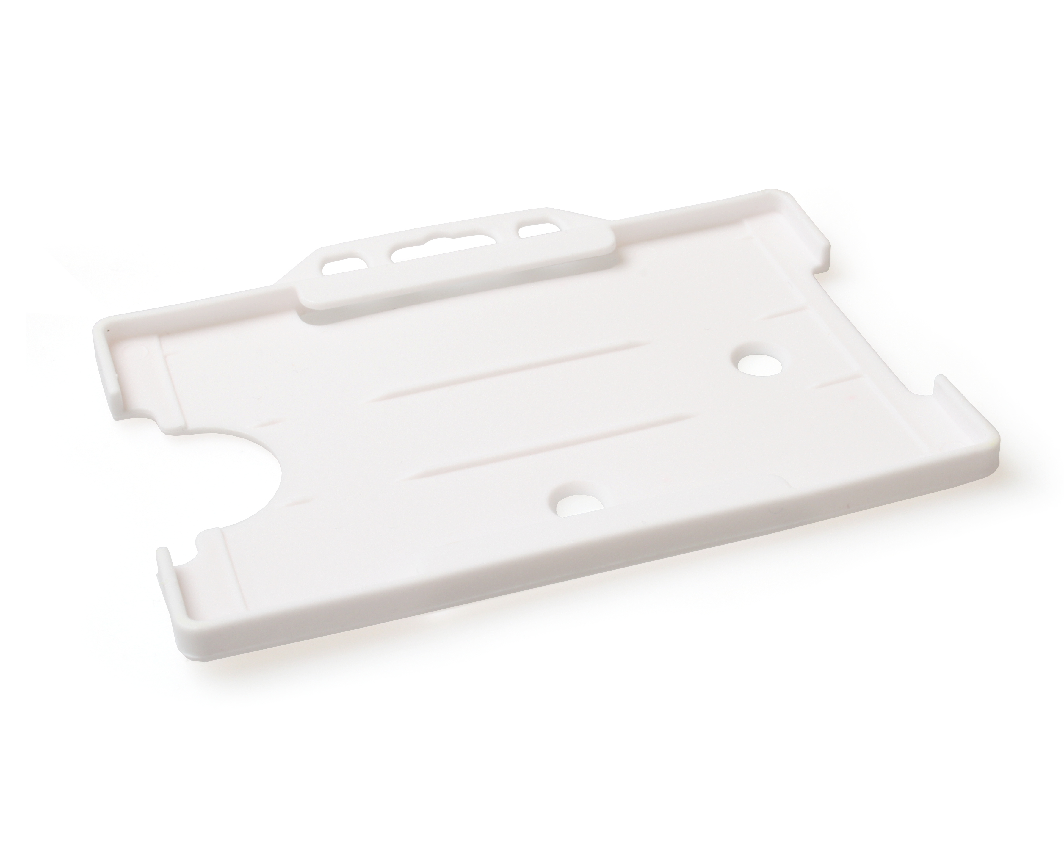 White Open Faced Rigid Card Holders Landscape Pack of 100 Modulus Card Printers