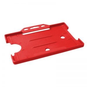 Red Open Faced Biodegradable ID Card Holders - Landscape