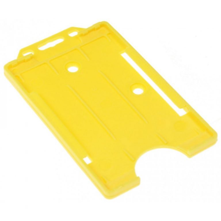 Yellow Open Faced Biodegradable Card Holders Portrait Pack of 100 Modulus Card Printers